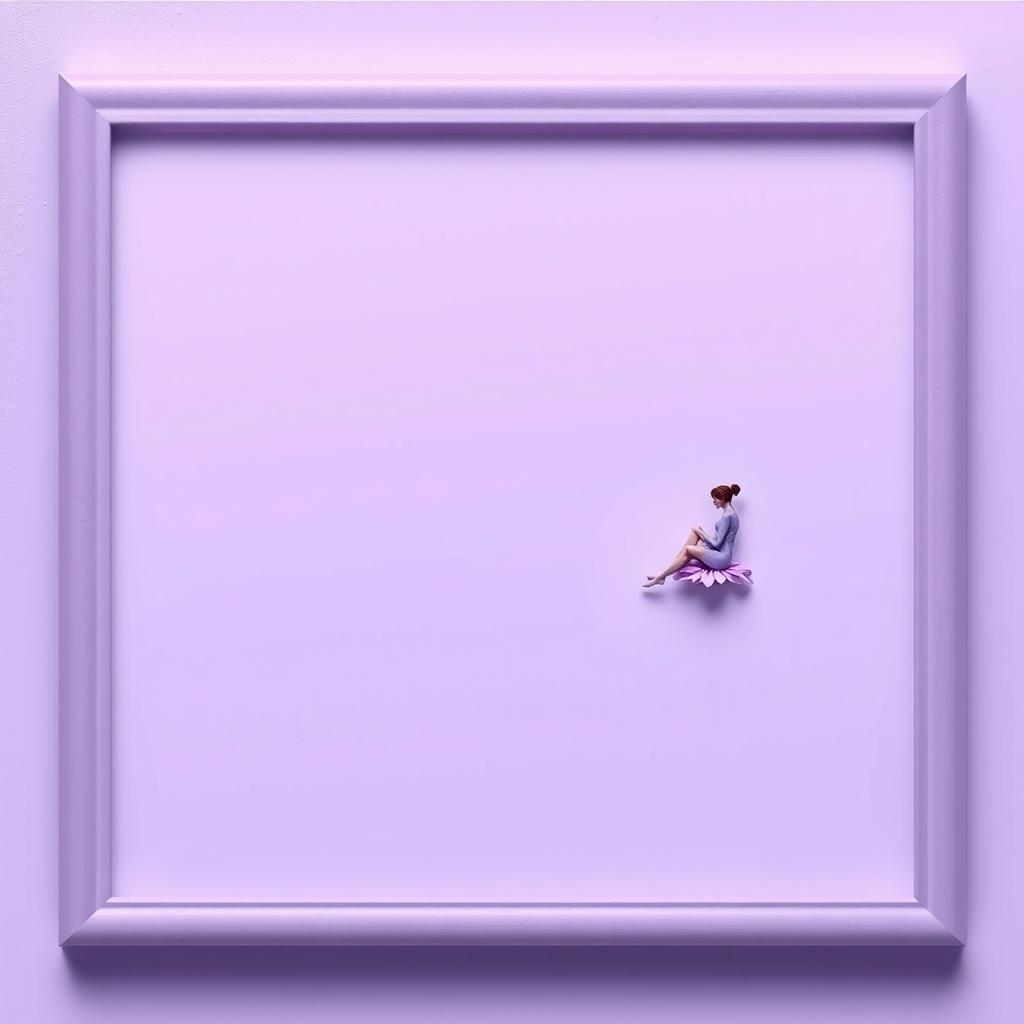 A rectangular purple frame with a soft, pastel purple hue