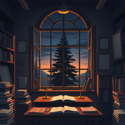 A captivating illustration set within a university classroom with a legal theme