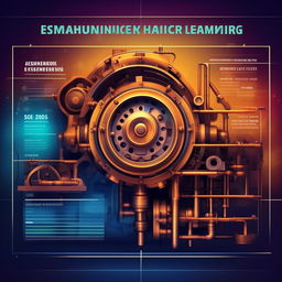 Create an eye-catching and alluring YouTube thumbnail featuring SSC JE 2024 Mechanical Engineering exam review. Include vibrant colors, appealing typography, relevant iconography related to mechanical engineering, and a design that portrays the essence of an educational video.