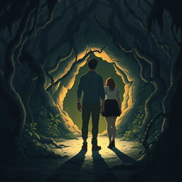An illustration featuring three figures (two men and one woman) standing back to back, overlooking a small shadow cast on the ground below them