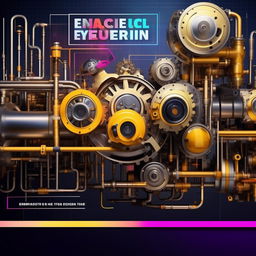 Create an eye-catching and alluring YouTube thumbnail featuring SSC JE 2024 Mechanical Engineering exam review. Include vibrant colors, appealing typography, relevant iconography related to mechanical engineering, and a design that portrays the essence of an educational video.