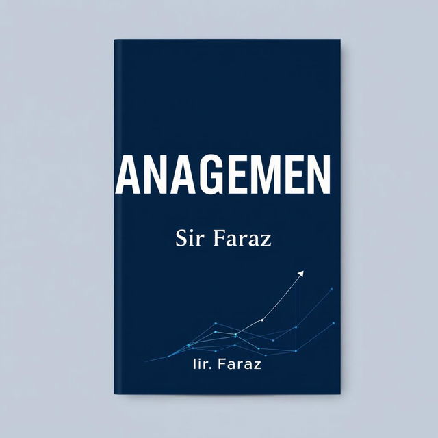 A professional and sleek book cover design for the title "Management" by Sir Faraz, set in 2025