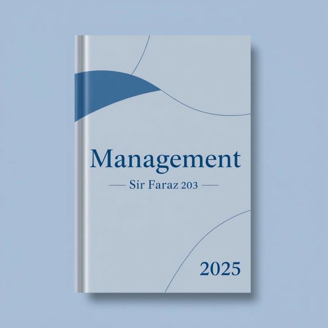 A full-size book cover design for a title 'Management' by Sir Faraz 2025