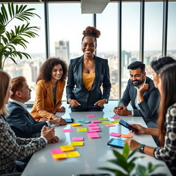 A visually striking image depicting a dream job scenario, where an individual is engaging in an empowering work environment