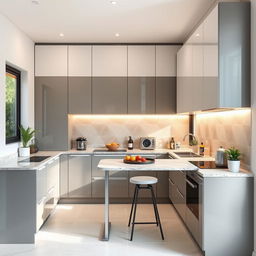 A stunning kitchen remodel utilizing a compact 6-square-meter space, designed for functionality and style