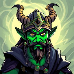 Loki, the Viking god of mischief, depicted in a vibrant and colorful style reminiscent of an animated Avatar