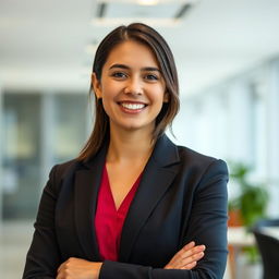A professional profile picture suitable for a CV, featuring an individual in business attire, with a warm smile and approachable demeanor