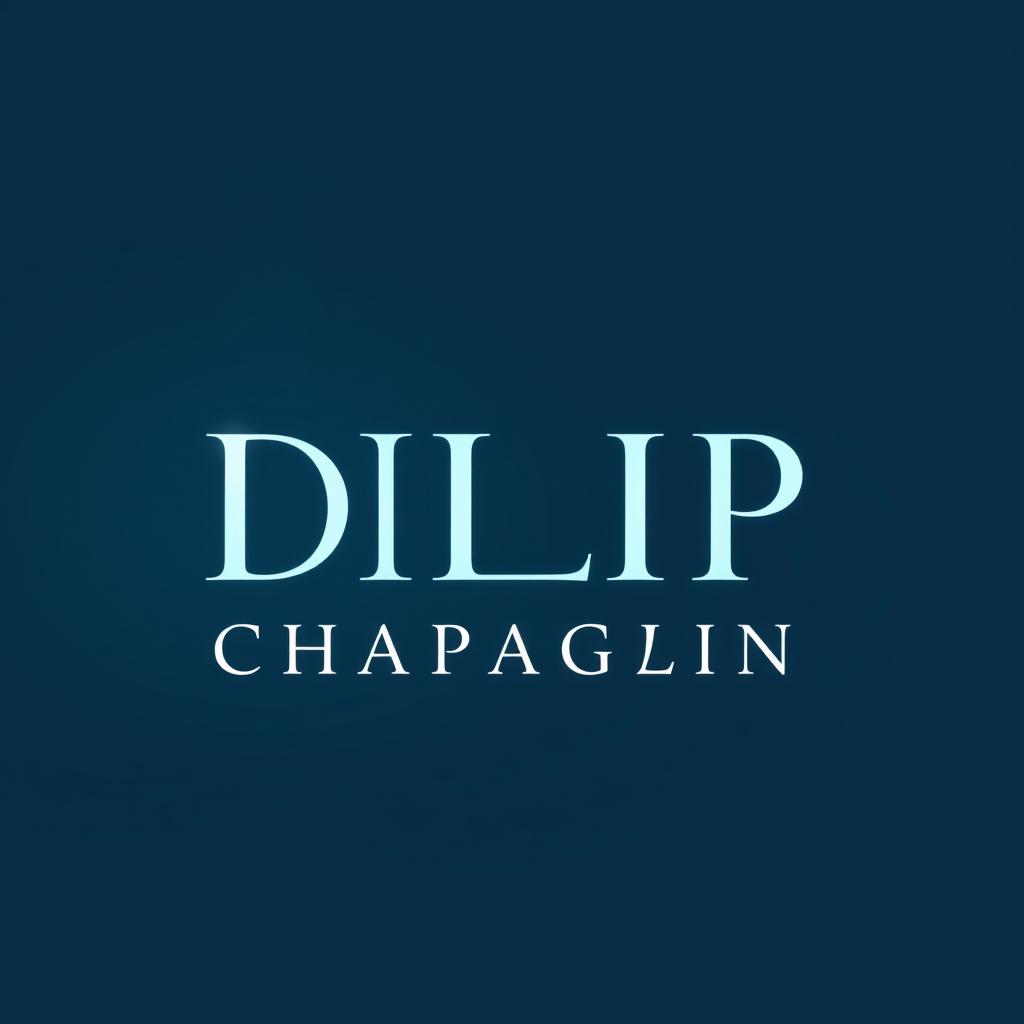 An artistic rendering of the name 'DILIP CHAPAGAIN' with the name seamlessly integrated alongside, using the same font and size