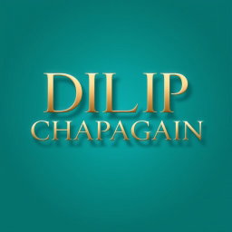 An artistic rendering of the name 'DILIP CHAPAGAIN' with the name seamlessly integrated alongside, using the same font and size