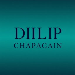 An artistic rendering of the name 'DILIP CHAPAGAIN' with the name seamlessly integrated alongside, using the same font and size
