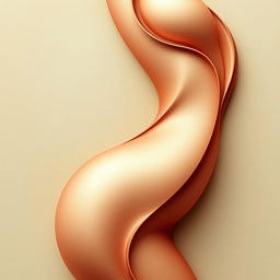 A highly detailed artistic rendering of an elegant and sensual abstract form inspired by the curves and shapes of the human body, particularly focusing on the beauty of feminine elegance
