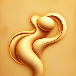 A highly detailed artistic rendering of an elegant and sensual abstract form inspired by the curves and shapes of the human body, particularly focusing on the beauty of feminine elegance