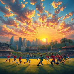 A vibrant and artistic cover art illustrating the connection between football and life
