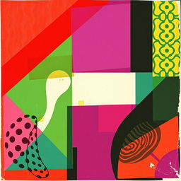 A vibrant and abstract piece of Xerox art, showcasing a variety of patterns and textures created by the unique process of photocopying