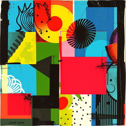 A vibrant and abstract piece of Xerox art, showcasing a variety of patterns and textures created by the unique process of photocopying