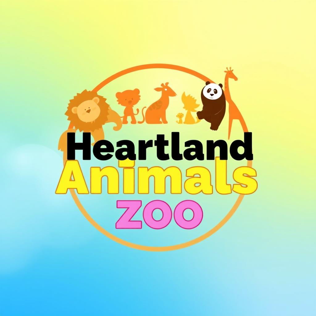 A captivating YouTube channel profile photo for 'Heartland Animals Zoo