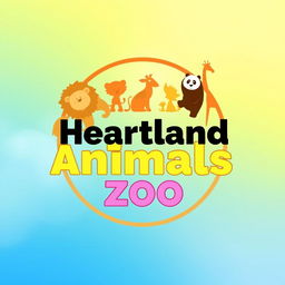 A captivating YouTube channel profile photo for 'Heartland Animals Zoo