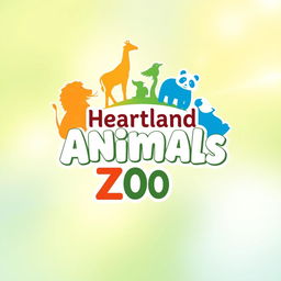 A captivating YouTube channel profile photo for 'Heartland Animals Zoo