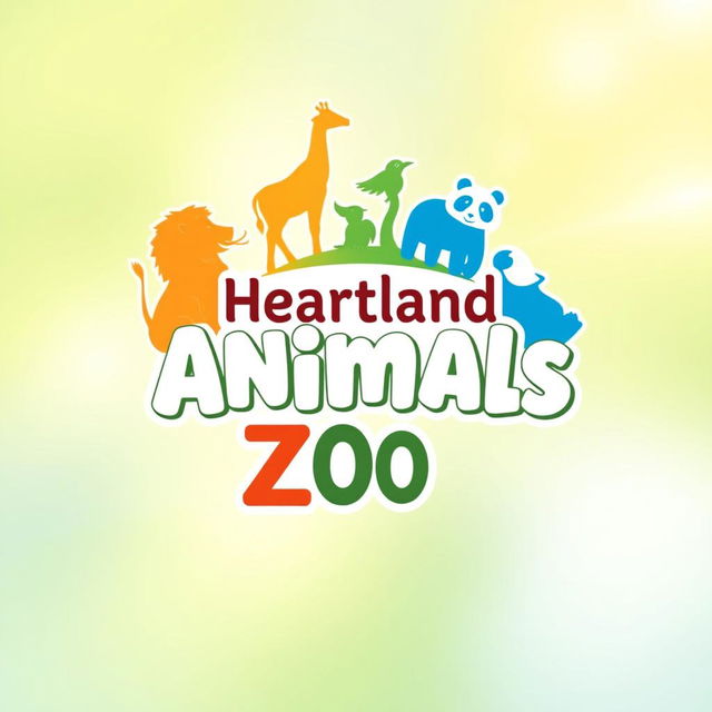 A captivating YouTube channel profile photo for 'Heartland Animals Zoo