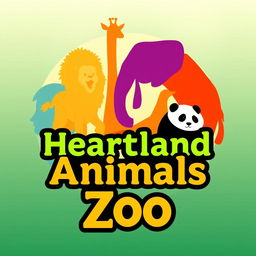 A captivating YouTube channel profile photo for 'Heartland Animals Zoo