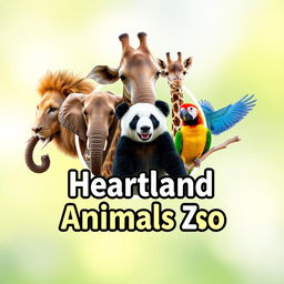 A vibrant and professional YouTube channel profile photo for 'Heartland Animals Zoo'