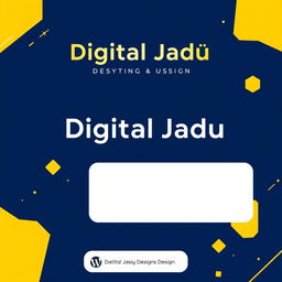 A professional advertisement banner for 'Digital Jadu', a graphic design company
