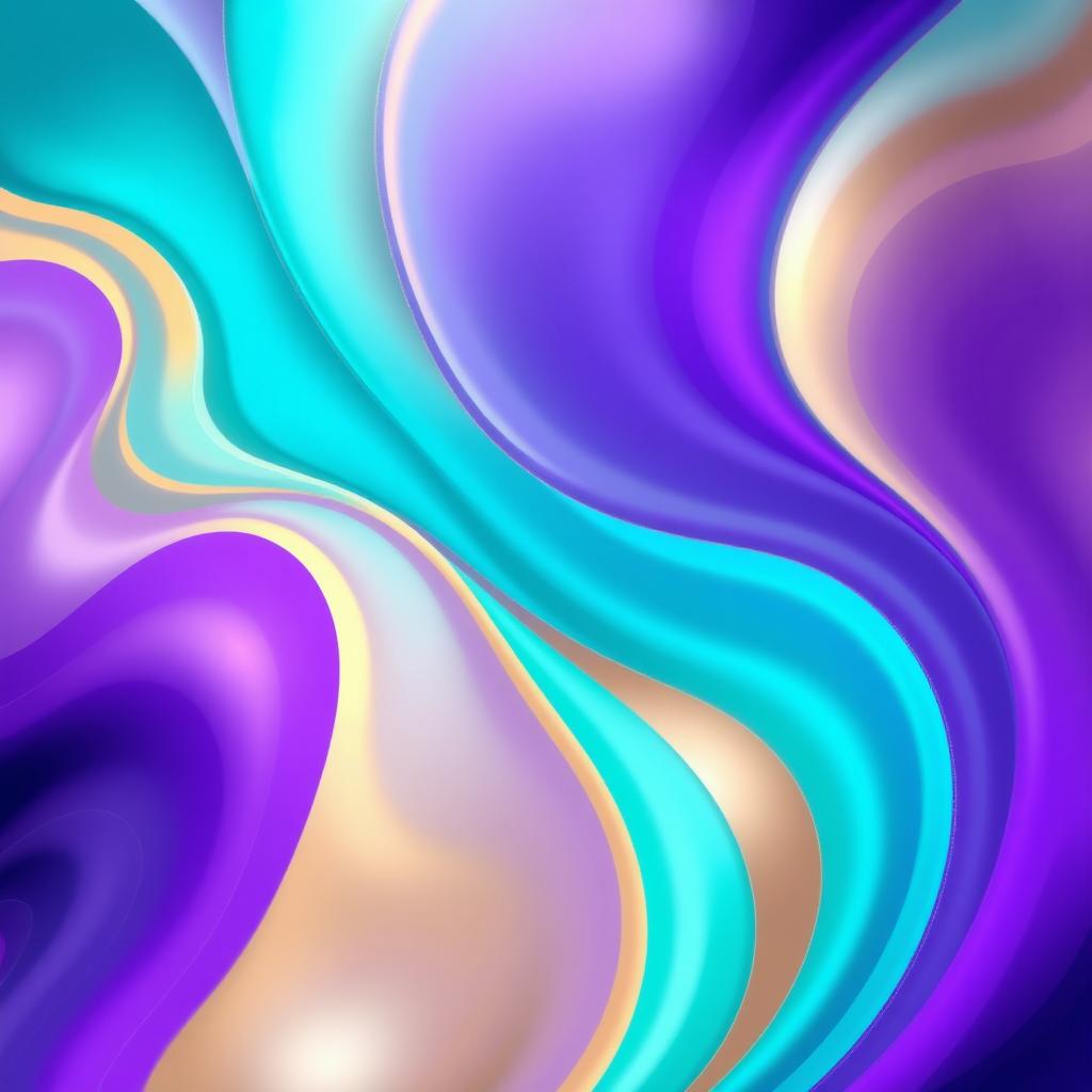A stunning abstract background featuring vivid colors and dynamic shapes, with swirling patterns of teal, deep purple, and soft gold, complemented by gradients that blend seamlessly