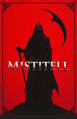 A striking cover image featuring a red background, with the character of Death wielding a scythe standing prominently