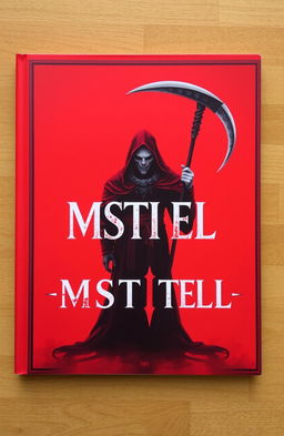 A striking cover image featuring a red background, with the character of Death wielding a scythe standing prominently