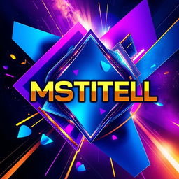 A vibrant and eye-catching album cover design featuring the bold text 'MSTITELL' in a modern, stylized font