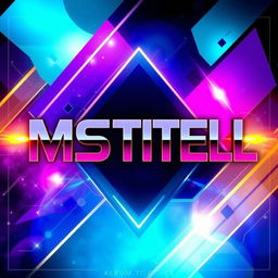 A vibrant and eye-catching album cover design featuring the bold text 'MSTITELL' in a modern, stylized font
