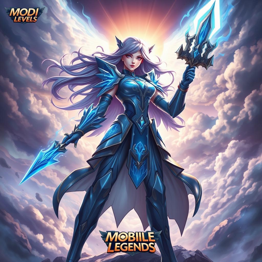 A breathtakingly powerful depiction of Benedetta, the Mobile Legends hero, showcasing her godly level abilities