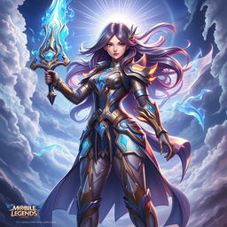 A breathtakingly powerful depiction of Benedetta, the Mobile Legends hero, showcasing her godly level abilities