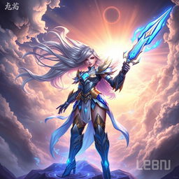 A breathtakingly powerful depiction of Benedetta, the Mobile Legends hero, showcasing her godly level abilities