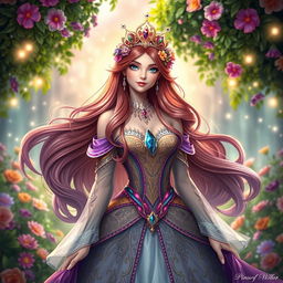 A stunning avatar of Princess G Villar, depicted as a majestic fantasy princess