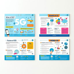 A vibrant and engaging wall magazine design showcasing the latest advancements in 5G technology