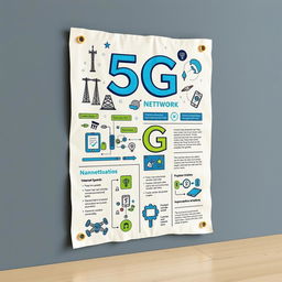 A handmade wall magazine showcasing 5G technology