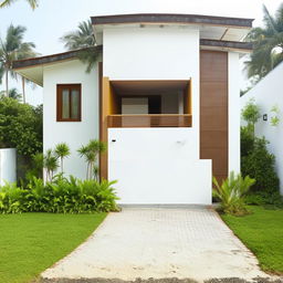 A detailed 3BHK house with car parking, two toilets, and one kitchen, fitted into a 17x45 feet plot