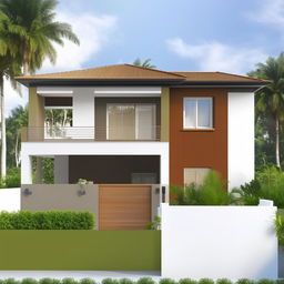 A detailed 3BHK house with car parking, two toilets, and one kitchen, fitted into a 17x45 feet plot