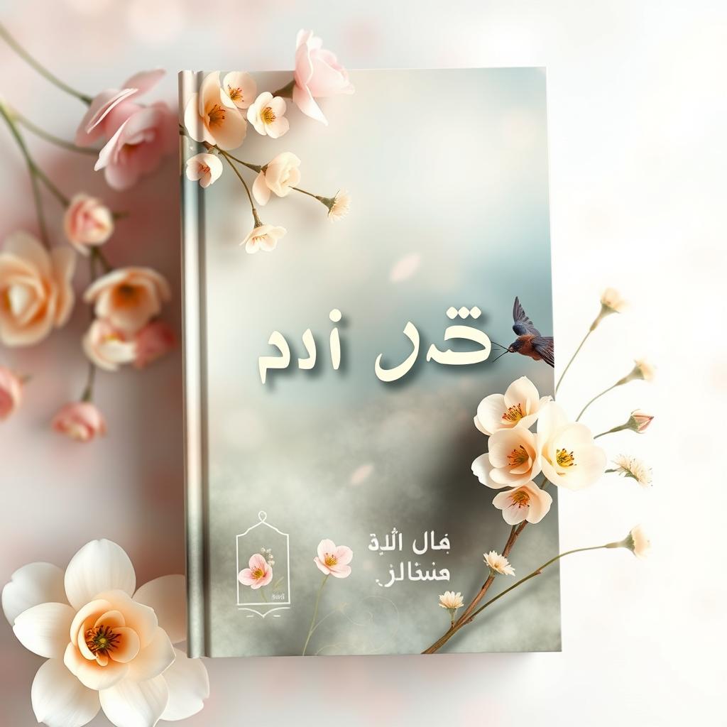 A stunning book cover design featuring the title "معرفی کتاب" written in an elegant and beautiful typography