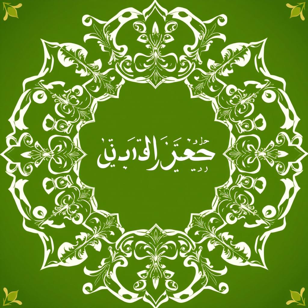 A beautiful and artistic image featuring intricate decorative patterns on a green background