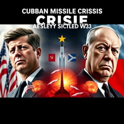 A gripping YouTube thumbnail for a video titled 'Cuban Missile Crisis: How the USA and Soviet Union Almost Started WW3