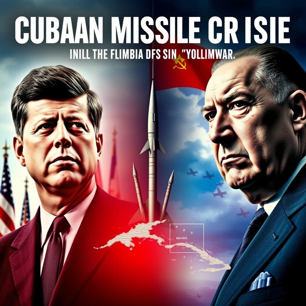 A gripping YouTube thumbnail for a video titled 'Cuban Missile Crisis: How the USA and Soviet Union Almost Started WW3