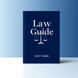 A sleek and modern book cover design for a title named "Law Guide"