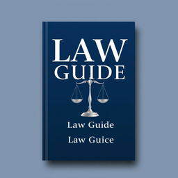 A sleek and modern book cover design for a title named "Law Guide"
