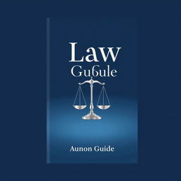 A sleek and modern book cover design for a title named "Law Guide"