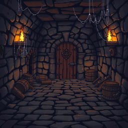 A starting location in a pixel art style dungeon for a 2D game