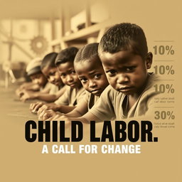 A powerful and evocative front page design for a child labor project