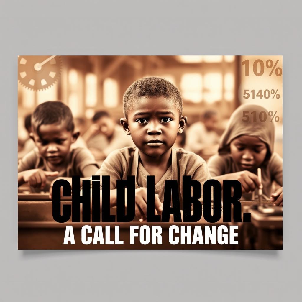 A powerful and evocative front page design for a child labor project