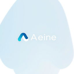 A sleek and modern logo design featuring a stylized letter 'A' that embodies elegance and simplicity, using a gradient of deep blue to teal